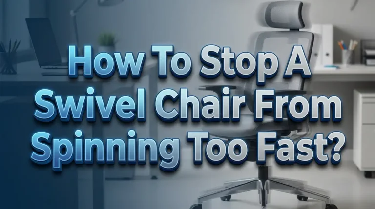 How to Stop a Swivel Chair From Spinning Too Fast?