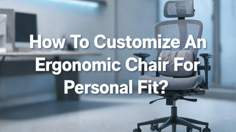 How To Customize An Ergonomic Chair For Personal Fit?