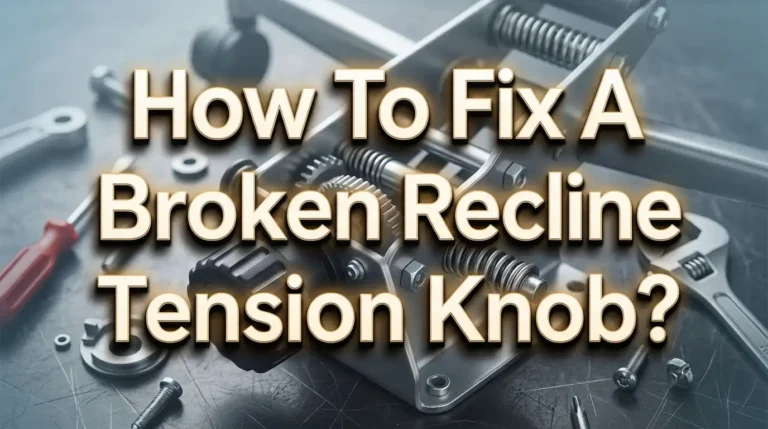 How To Fix A Broken Recline Tension Knob?