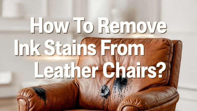 How To Remove Ink Stains From Leather Chairs?