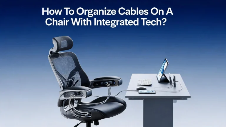 How To Organize Cables On A Chair With Integrated Tech?