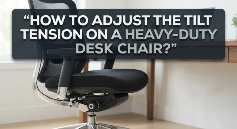 How to Adjust the Tilt Tension on a Heavy-Duty Desk Chair?