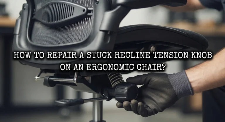 How to Repair a Stuck Recline Tension Knob on an Ergonomic Chair?