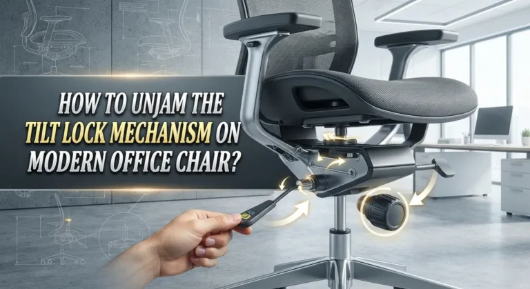 How to Unjam the Tilt Lock Mechanism on a Modern Office Chair?