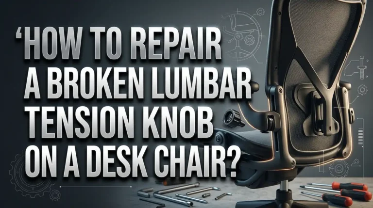 How to Repair a Broken Lumbar Tension Knob on a Desk Chair?