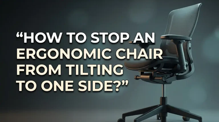 How to Stop an Ergonomic Chair From Tilting to One Side?