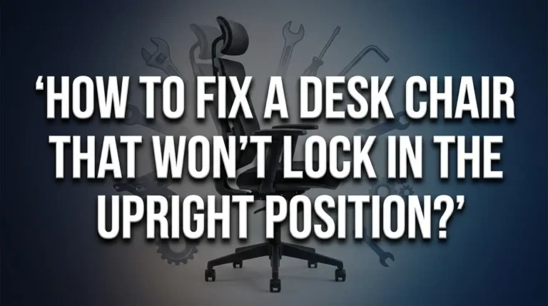 How to Fix a Desk Chair That Won’t Lock in the Upright Position?